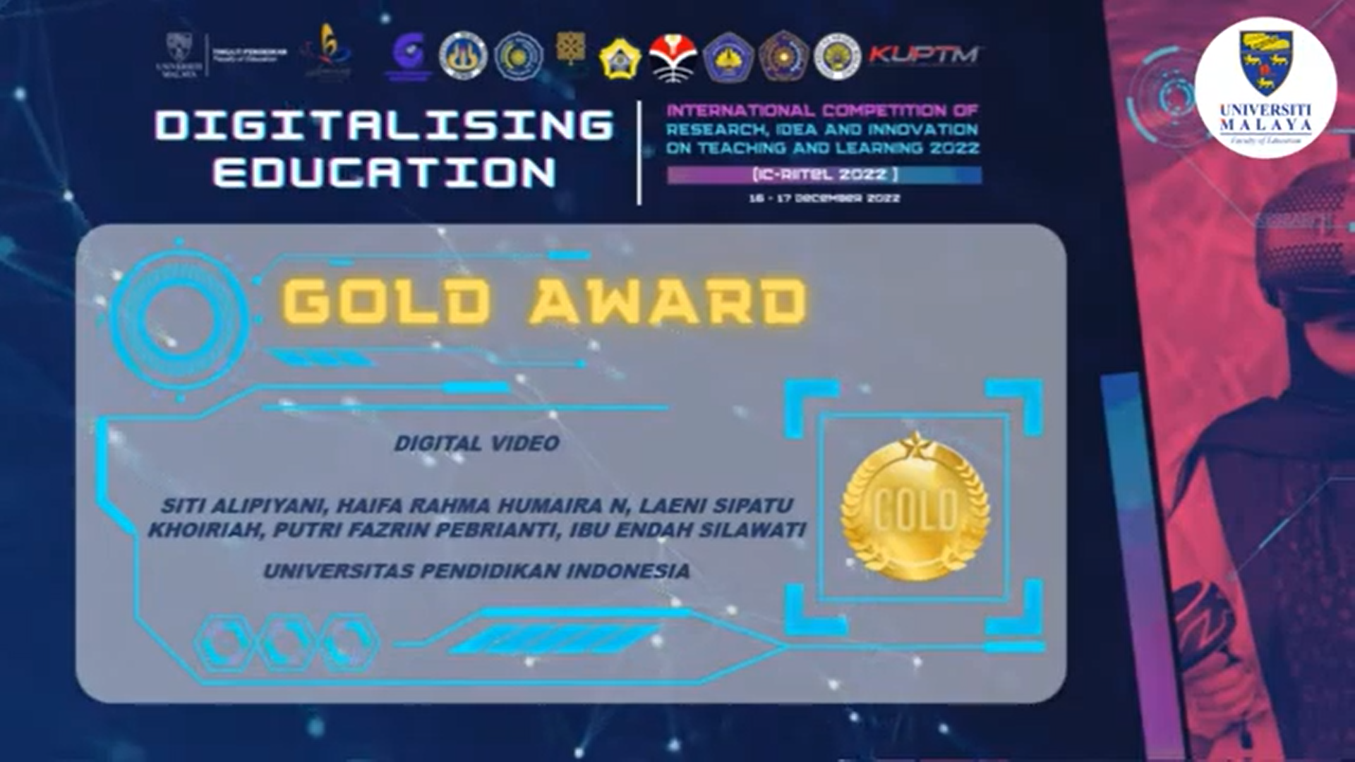 Siti Alipiyani Gold Award